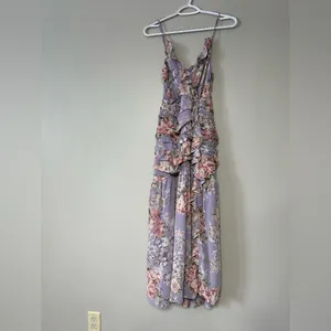 Free People ASTR The Label Kiana Floral Ruched Midi Dress Size XS thumbnail 6