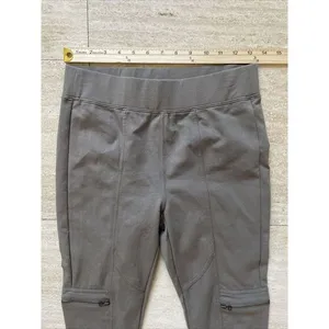 Soft Surroundings Pull On Leggings Womens PS‎ Zip Pockets On Leg Stretch Green thumbnail 3