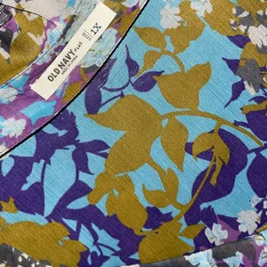 Old Navy Floral Print Flutter Sleeve Blouse Plus SZ 1X Boho Whimsy Goth Garden thumbnail 3