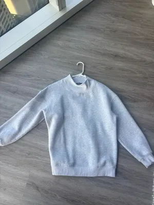 Mock Neck Crew Neck Gray Size M thumbnail 2