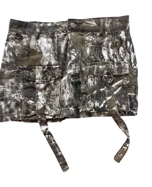 Camo Cargo Mini Skirt - Olive Camo thumbnail 1