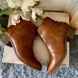Qupid Faux Leather Booties thumbnail 1