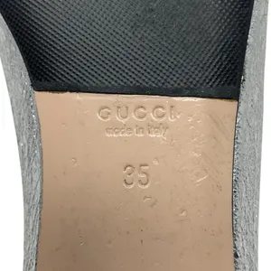 Gucci Silver Foiled Leather Marmont GG Logo Kiltie Fringe Flat Loafers EU 35 thumbnail 11