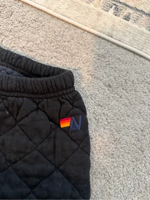 Aviator Nation Quilted Black Sweatpants thumbnail 6
