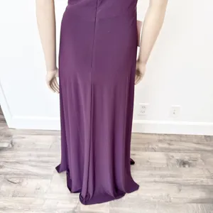 [BHLDN] Brixen Purple Plum One Shoulder Side Slit Knotted Formal Dress NWT Sz 12 thumbnail 7