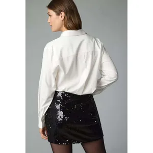 Anthropologie‎ Mare Mare Button-Down Sequin Twofer Mini Dress XS Party Cocktail thumbnail 2