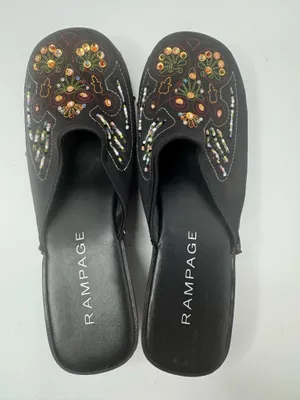Rampage 'Balinda' Black and Multicolor Embellished Mules Size 7 thumbnail 3
