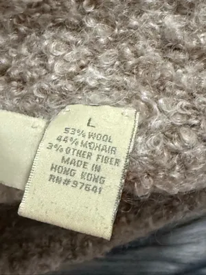 J. Jill Women’s Sweater Brown Mohair Wool Combination Size L cozy Luxe thumbnail 4