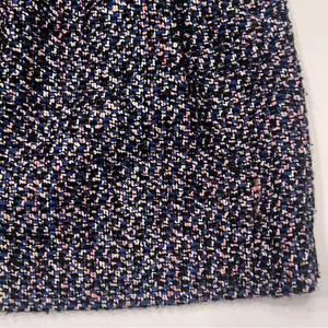 French Connection Multi-Color Tweed w/ Black Contrast A-Line Mini‎ Skirt Size 6 thumbnail 6