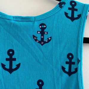 Primp Y2K Blue Rhinestone Anchor Tank Top Size Medium thumbnail 9