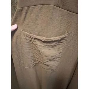 NWT Everyday Chic Boutique Good Day Drawstring Jumpsuit Chocolate Size Medium Brown thumbnail 3