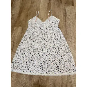 Laura Ashley Floral Lace Trim Nightgown XL White Purple Striped V-Neck‎ Chemise thumbnail 12