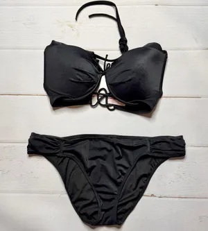 Victoria’s Secret - Women’s Black Bikini Set - Size Large & 36D thumbnail 1