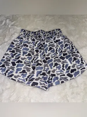 Amazon blue camo print shorts thumbnail 2