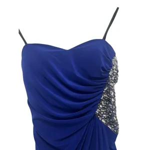 Xscape Crystal Embellished Strapless Evening Gown Prom Dress Maxi Blue Size 4 thumbnail 6