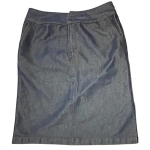 Vintage‎ Levis Red Tab Denim Skirt Dark Wash Y2K Pencil Skirt 10 MS 95729-2417 thumbnail 11