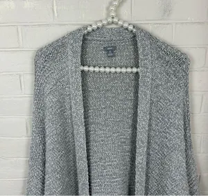 Aerie Grey Chunky Open Knit Oversized Cardigan Sweater Size XS/S thumbnail 3