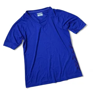 Columbia Omni-Shade Womens‎ V-Neck T-Shirt Blue Fish Graphic FL6131 Size L thumbnail 1