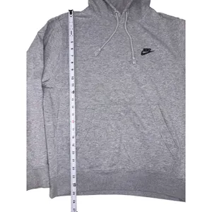 Nike Sportswear Women's Small Grey Pullover Hoodie Embroidered Logo Fleece thumbnail 5