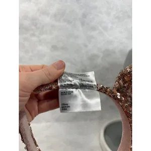 Disney Parks Minnie Mouse Rose Gold Sequined Ear Headband with Bow Accessory thumbnail 7