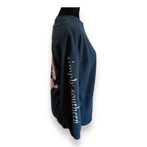 Simply Southern Womens Tee Sz‎ M Navy Blue Tie That Binds Us Preppy Crabs Whales thumbnail 3