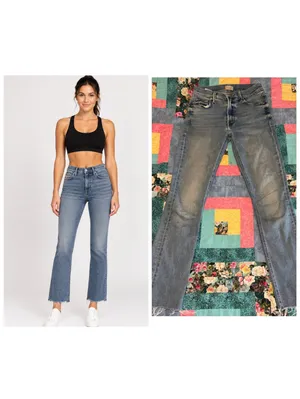 Mother $258 Woman’s 26 The Mid Rise Dazzler Ankle Fray Jeans Size 26 thumbnail 2