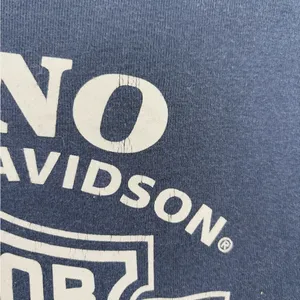Harley Davidson Women's Henley V Neck Long Sleeve 2013 Nevada Navy Size Medium thumbnail 10