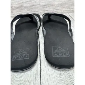Reef Sandals Women's Size 9 Black White Spring Woven Flip Flops Thong thumbnail 4