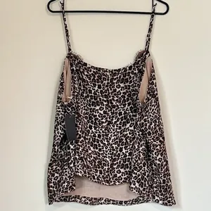 NWT Melrose & Market Cheetah Print Lace Camisole - Size: 2X thumbnail 6