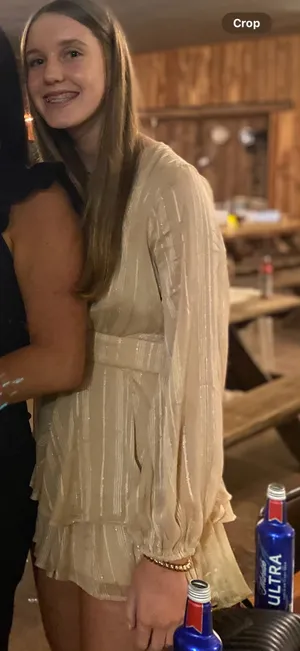 Boutique Tan/creme nude colored romper thumbnail 5