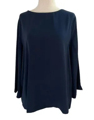 Ann Taylor Blue Long Sleeve Blouse Size M | 39-57 thumbnail 2