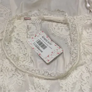 Free People cream Lace open crossover top L thumbnail 10