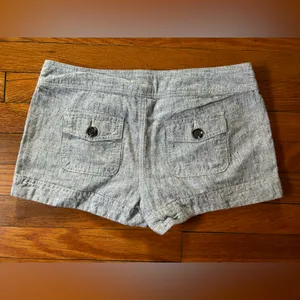 Express Linen Shorts with Button Detail thumbnail 2
