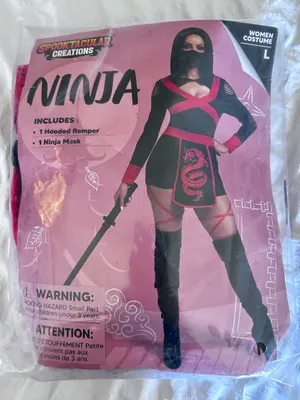 NWOT Spooktacular Creations Women's Sexy Ninja Halloween Costume Size Large thumbnail 2
