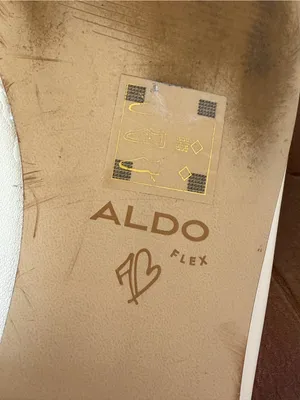 Aldo Lalateriel Ballerina Two-Tone Cream and White Ballet Flat Gold Accent Sz 9 thumbnail 9