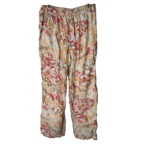 Abercrombie and Fitch Linen-Blend Pull-On Wide Leg Pant women's medium thumbnail 3