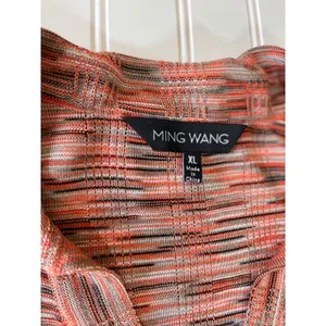 Ming Wang Womens XL Space Dye Knit Maxi Dress Fall Colors Polo V-Neck Viscose thumbnail 5