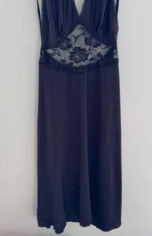 INDAH Viscose Spandex Halter Maxi Dress Lace Cutout Detail thumbnail 5