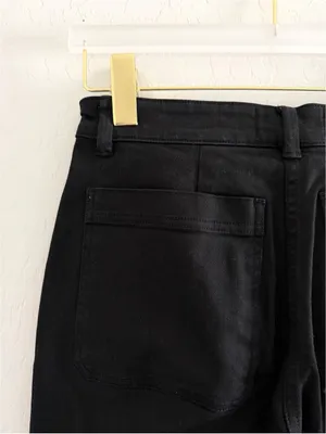 Everlane Wide Leg Cropped Black Jean Pants Size 2 thumbnail 8