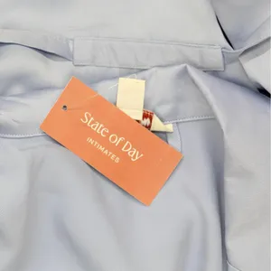 NWT State of Day Womens Silk Touch Self-Tie Robe 100180215MS Eventice Blue XS thumbnail 4