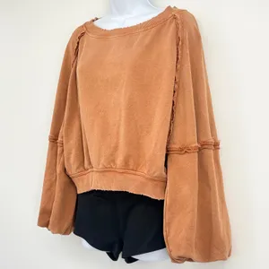 Free People Sweet Deets Womens XS Cinnabae‎ Pullover Sweatshirt Oversized thumbnail 3