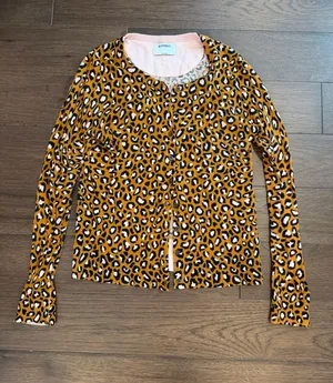 Old Navy Leopard Print Cardigan Size Small - C54-047 thumbnail 1