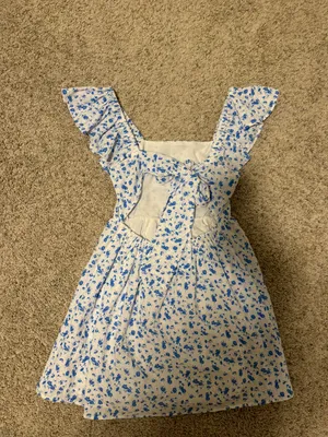Francesca's blue floral dress thumbnail 3