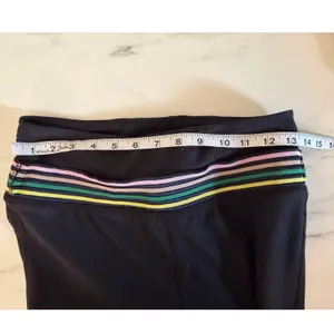 FP Movement Black Ribbed Flare Leggings Multi Stripe Waistband‎ Womens Size M thumbnail 7