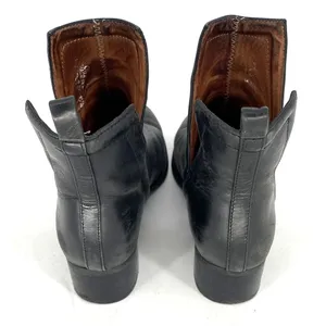 Jeffrey Campbell Oriley Booties Black Leather Pull On Ankle Boots Womens 6 thumbnail 3