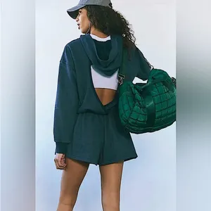 FREE PEOPLE Such A Flirt Romper - Midnight Navy L active winter workout casual thumbnail 3