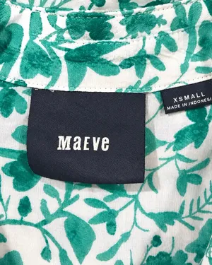 827 Maeve Anthropologie Floral Blouse Women X-Small Coastal Boho thumbnail 5