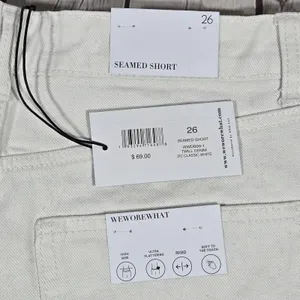 WeWoreWhat Seamed Short High Rise Twill‎ Denim White Button Fly WWDB99-1 Size 26 thumbnail 3