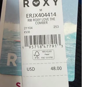 NWT Roxy Love The Comber Ribbed Bikini Bottom Black Hipster Swim Medium thumbnail 4
