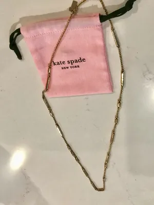 Kate Spade New York Raising the Bar Long Scatter Necklace – Gold tone thumbnail 2